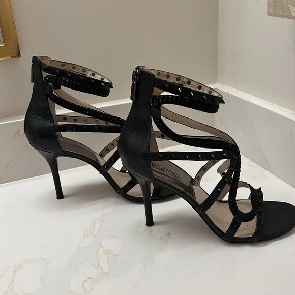 Michael Kors size 8 Larissa studs and jewels strappy heels. - Picture 5 of 7